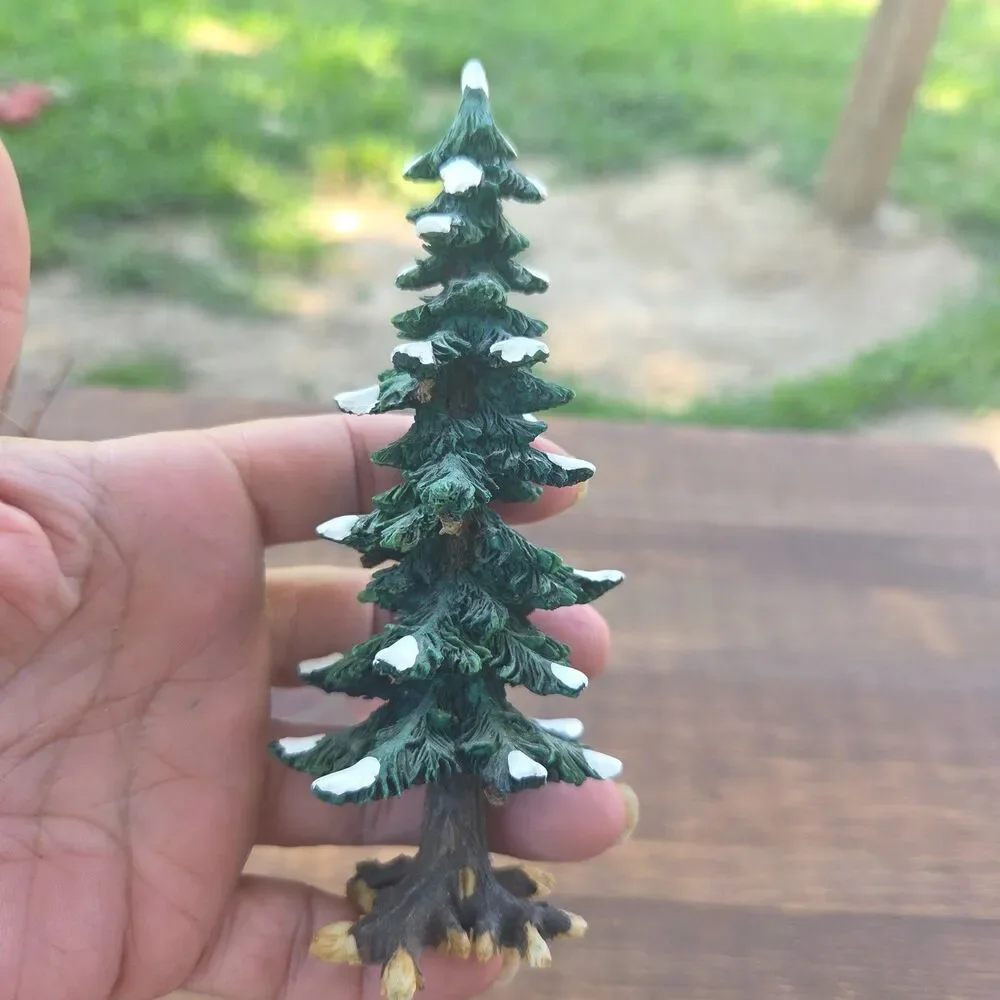 Department 56 Snow Covered Evergreen Trees Set of 4 Village Accessories